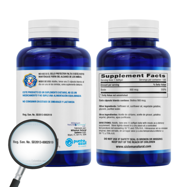 Biotin 900 mcg - Imagen 3