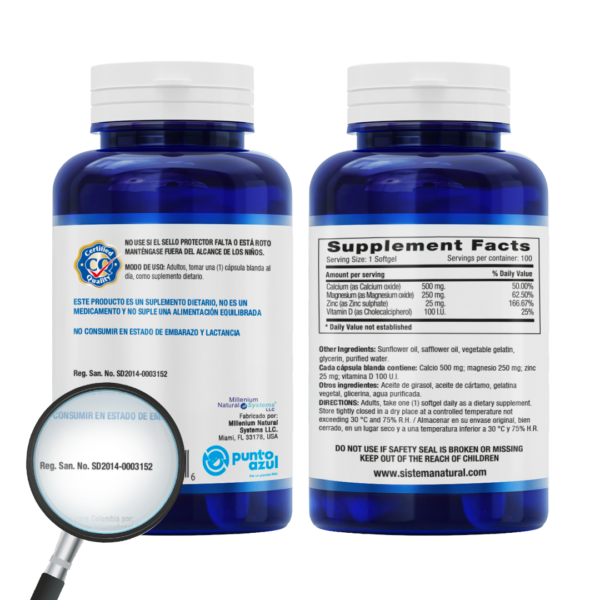 Cal Mag Zinc Plus Vitamin D - Imagen 3