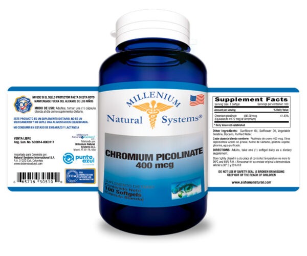 Chromium Picolinate 400 mcg - Imagen 3