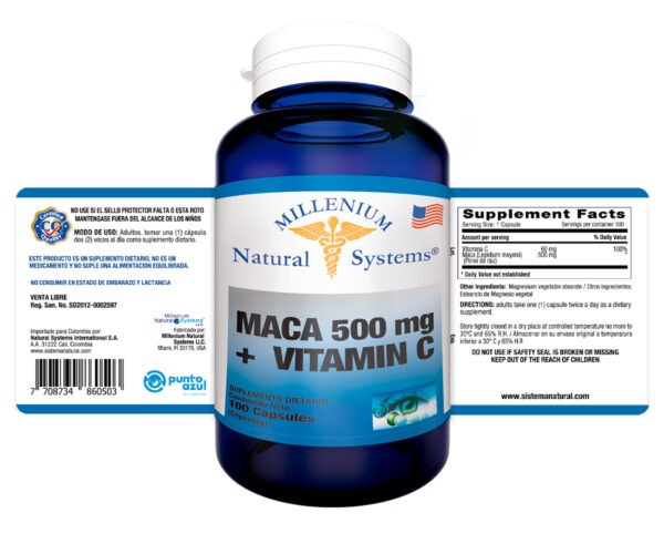 Maca 500 mg + Vitamin C - Imagen 4