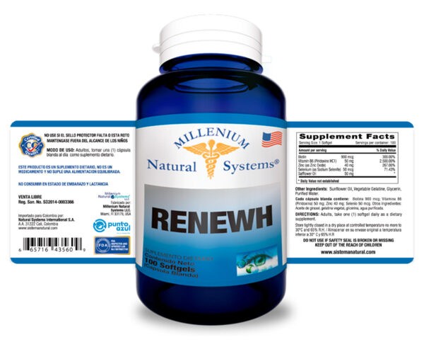 RenewH (Biotina + B6 + Selenio + Zinc) - Imagen 2