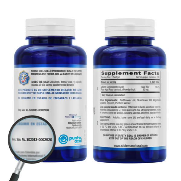 Vitamina C 1.000 mg + Rose Hips - Imagen 2