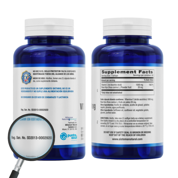 Vitamina C 1000 mg + Rose Hips - Imagen 3