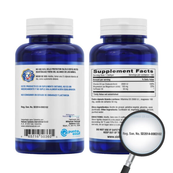 Vitamina D3 + Magnesio - Imagen 3
