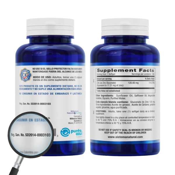 Zinc Gluconate 120 mg - Imagen 3